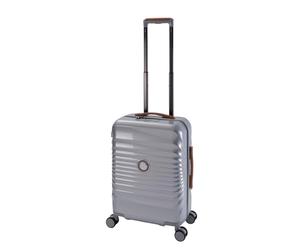Travelhouse Case with USB & USB C Connection - Leather Handles, Extendable Handle and TSA Locks. Hard Shell Made of Polycarbonate, Sterling silver, Handgepäck, Suitcase