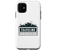 Traveling The Trip Is Calling Us Adventure Badge Case for iPhone 11