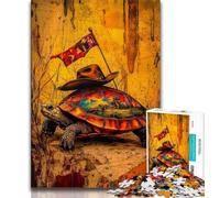 Traveling Turtle Jigsaw Puzzles for Teenagers 1000 Pieces,Challenging Game Gifts for Is Ideal As A Gift for The Whole Family 38x26cm
