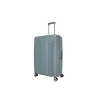 travelite 4-wheel hard shell suitcase large with recycled lining, ELVAA: Stylish trolley with protective corners + TSA lock, 76 cm, 102 liters