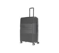 travelite 4-wheel hard suitcase size L with TSA lock, luggage series WAAL: Sturdy travel suitcase with recycled lining, 76 cm, 98 litres