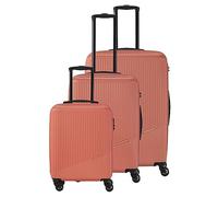 travelite 4-wheel suitcase set 3 pieces sizes L/M/S, BALI: ABS hard-shell trolleys with TSA combination lock (hand luggage cases without TSA)