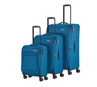 travelite 4-wheel suitcase set soft shell, sizes L/M/S, series CHIOS trolley set in timeless look, hand luggage complies with IATA boarding baggage dimensions