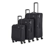 travelite 4-wheel suitcase set soft shell, sizes L/M/S, series CHIOS trolley set in timeless look, hand luggage complies with IATA boarding baggage dimensions