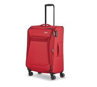 travelite 4-wheel suitcase size M soft-shell, luggage series CHIOS with expansion fold + edge protection, trolley in timeless look, 67 cm, 60 - 66 liters