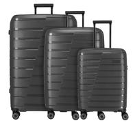 Travelite Air Base 4 Roll Suitcase Set 3pcs. black