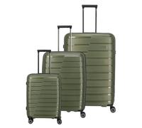 Travelite Air Base 4 wheels Suitcase set 3-piece with expansion pleat olive
