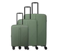 Travelite Air Stripe 4 wheels Suitcase set 3-piece Expandable green