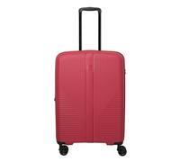 Travelite Air Stripe 4 wheels Trolley M 66 cm with expansion pleat red