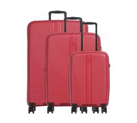 Travelite Air Stripe Slim | Suitcase set (4 wheels) | red