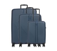 Travelite Air Stripe Suitcase set (4 wheels), blue, 218L, 51 x 77 x 29cm