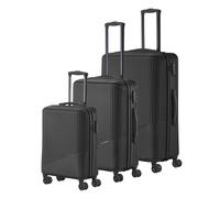 travelite 4-wheel suitcase set 3 pieces sizes L/M/S, BALI luggage series: ABS hard-shell trolleys with TSA combination lock (hand luggage suitcase without TSA)