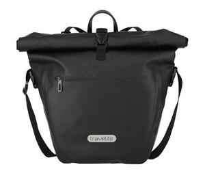 Travelite Basics for Bikes Large and Waterproof Pannier Rack Bag with Shoulder Strap Approx. 20 litres Volume, Black, 20 litres, Bicycle Bag