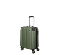travelite board trolley hand luggage suitcase, 4 wheels, stretch fold + clip on function, CITY, hard shell trolley small with scratch-resistant surface, 55 cm, 40 - 45 liters
