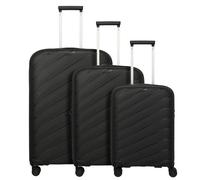 Travelite Burano 4 wheels Suitcase set 3-piece with expansion pleat black