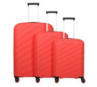 Travelite Burano 4 wheels Suitcase set 3-piece with expansion pleat purple