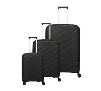 travelite Burano Series 4-Wheel Suitcase Set 3-Piece Sizes L/M/S, Luggage Series Hard Shell Trolleys Made of Polypropylene with TSA Combination Lock