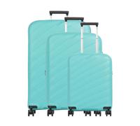 Travelite Burano 4 wheels Suitcase set 3-piece with expansion pleat green