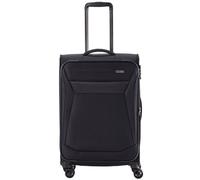 travelite 4-wheel suitcase size M soft-shell, luggage series CHIOS with expansion fold + edge protection, trolley in timeless look, 67 cm, 60 - 66 liters