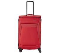 travelite 4-wheel suitcase size L soft shell, luggage series CHIOS with stretch pleat + edge protection, trolley in timeless look, 78 cm, 90 - 97 liters