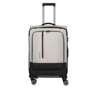 Travelite Crosslite 5.0 4 wheels Trolley M 66 cm with expansion pleat white