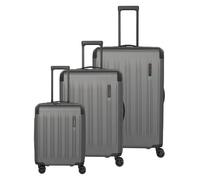 Travelite Dynamiic 4 wheels Suitcase set 3-piece with expansion pleat gray