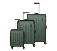 Travelite Dynamiic 4 wheels Suitcase set 3-piece with expansion pleat green