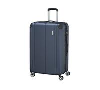 travelite Hard Shell Suitcase Large, Expandable, 4 Wheels, City, Trolley with Scratch-Resistant Surface, TSA Lock, Expansion fold, 77 cm, 113-124 l