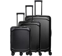 Travelite Millennium 4 wheels Suitcase set 3-piece with expansion pleat black