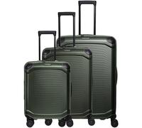 Travelite Millennium 4 wheels Suitcase set 3-piece with expansion pleat green
