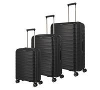 Travelite Mooby Suitcase set (4 wheels), black, 218L, 51 x 77 x 30cm