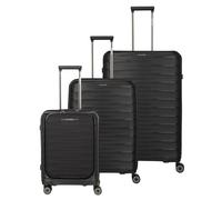 Travelite Mooby 4 wheels Suitcase set 3-piece with expansion pleat black