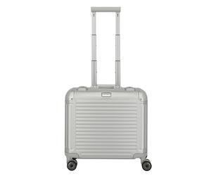 Travelite Next 4-Wheel Aluminum Wheeled Briefcase, 43 cm silver colored