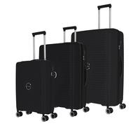 Travelite Orbita 4 wheels Suitcase set 3-piece with expansion pleat black