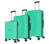 Travelite Orbita 4 wheels Suitcase set 3-piece with expansion pleat green