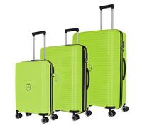 Travelite Orbita 4 wheels Suitcase set 3-piece with expansion pleat green