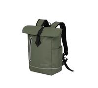 Travelite Rolltop Backpack, Waterproof, Bicycle Backpack, Leisure Backpack with Rolltop Closure & Reflectors, Basics, 48 cm, 19 Litres, olive, Rucksack 48 cm, Waterproof backpack with rollup closure