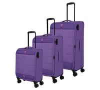Travelite Rügen 4 wheels Suitcase set 3-piece with expansion pleat purple