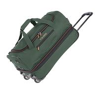 travelite trolley travel bag with wheels medium size, expandable, BASICS, soft luggage trolley bag with expandable fold, 55 cm, 51 - 64 liters