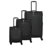Travelite Umbria 4 wheels Suitcase set 3-piece with expansion pleat black