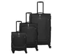 Travelite Umbria 4 wheels Suitcase set 3-piece with expansion pleat black