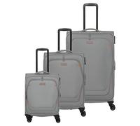 Travelite Umbria 4 wheels Suitcase set 3-piece with expansion pleat gray