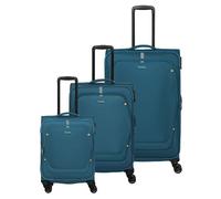 Travelite Umbria 4 wheels Suitcase set 3-piece with expansion pleat petrol