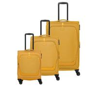 Travelite Umbria 4 wheels Suitcase set 3-piece with expansion pleat yellow