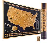 Travelization Scratch Off Map of The United States National Parks - 36x24 XL Scratch Off USA Map Poster with National Parks, Landmarks, Highest Peaks, and State Flags - USA