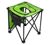 TravelJohn Foldable Commode Chair - Portable Toilet with 2-in-1 Commode & Seat - Lightweight Steel Frame & Padded Cushion - Foldable Toilet with Carry Bag for Emergency Use - Supports up to 225 lbs