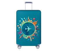 Travelkin Luggage Cover Washable Suitcase cover Anti-scratch Suitcase Protector Fits, Dreaming Blue, M(22-25inch suitcase)
