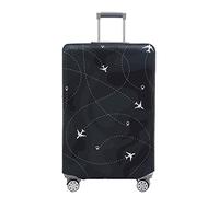 Travelkin Luggage Cover Washable Suitcase Cover Suitcase Protector, 2-Air Line Black, L, Travel