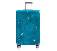 Travelkin Luggage Cover Washable Suitcase Cover Suitcase Protector Anti-scratch Suitcase cover Fits 18-32 Inch Luggage, 2-Air Line BLUE, S(18-21inch suitcase)