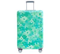 Travelkin Luggage Covers For Suitcase Tsa Approved,Suitcase Cover Protector Fit 18-32 Inch Luggage, Blue Floral, XL(29-32inch suitcase)